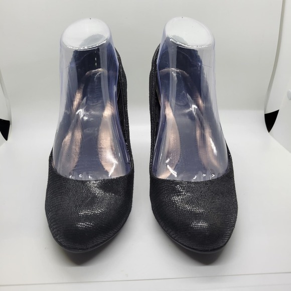 Calvin‎ Klein Olive 2 Leather Heels-Black-Women's 9.5 - Picture 2 of 10